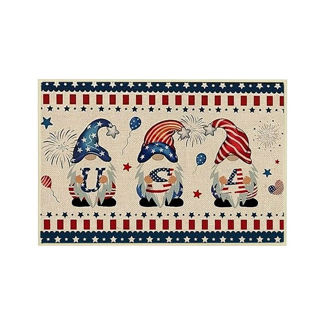 TIELUTT Independence Day Floor Mat Happy July Color Print Floor Mat Cute Open Floor Mat Modern Living Room Rug Flurry Rug Room Rugs for Bedroom Rugs for Living Room 8x10 Comfiest Blanket
