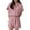 A-Pink364, variant on XIAONU Womens Crinkle Cotton Short Pajama Set Notch Collar Button Front Loungewear Set Lightweight Casual Sleepwear Set
