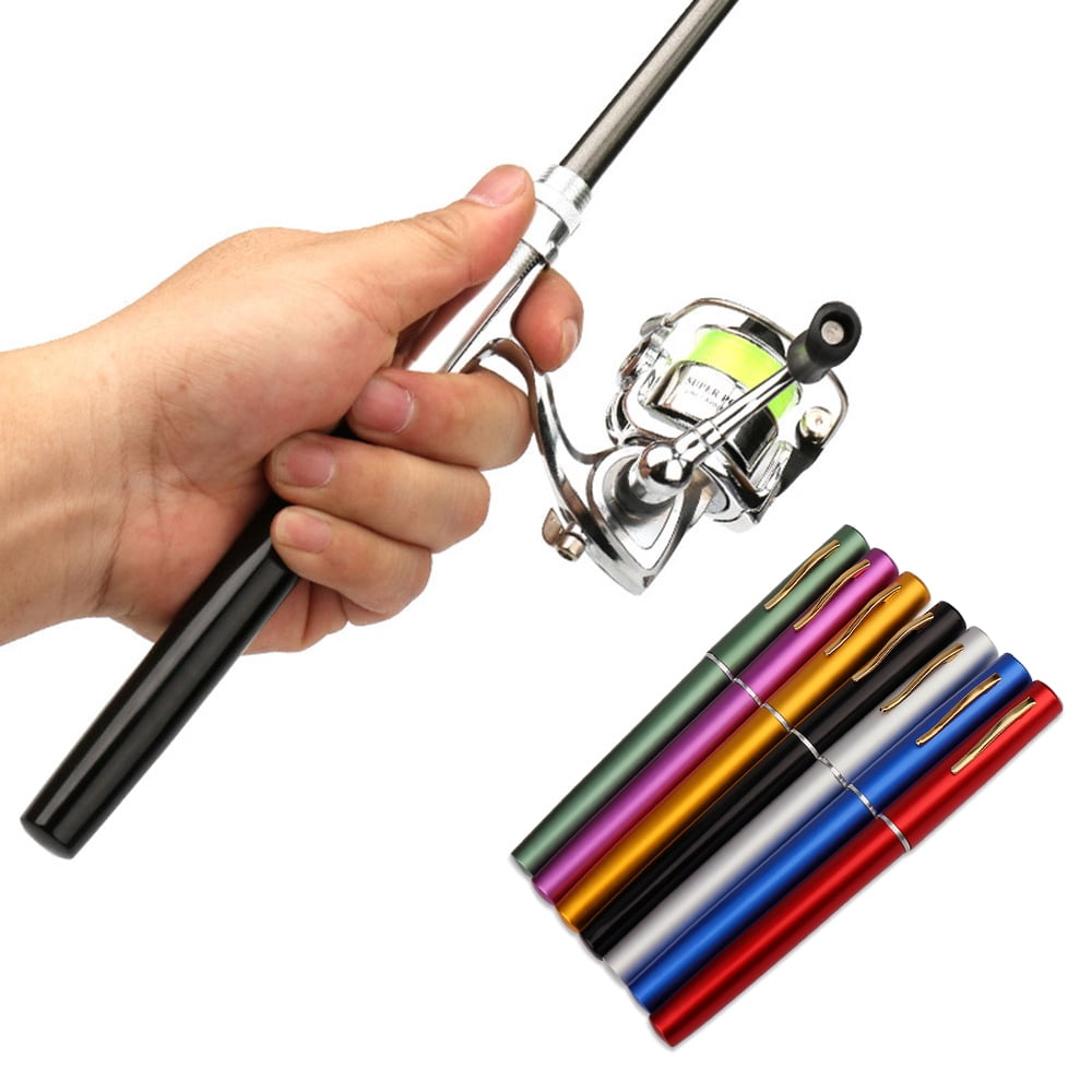 Aibecy Fishing Rod Reel Combo Pen Fishing Pole Spinning Kit Telescopic