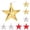 Gold*3+Silver*3+Red*3+Blue*3, variant on 5.9" 3D 4th of July Patriotic Star Hanging Decoration,250th Anniversary Red White and Blue Star Decor Independence Day Star for Memorial Day Veterans Party Decor Supplies(1 Pack)