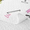 thumbnail image 5 of Manfei Pink Bowknot Ribbon Quilt King,Dreamy Princess Bow King Coverlet Set,3-Piece,1 Bedspread and 2 Pillowcases, 5 of 7