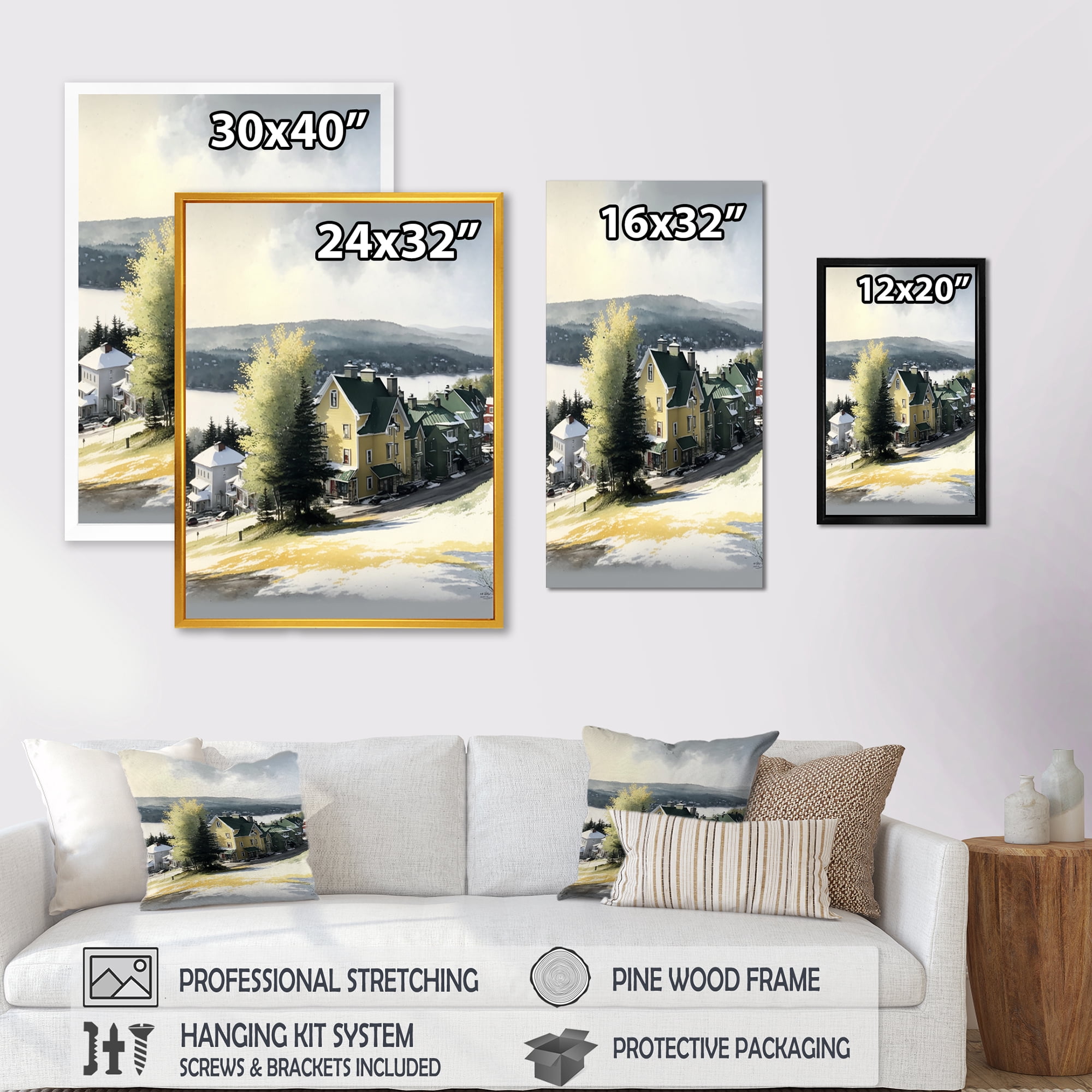 Designart Mont Tremblant Winter Season IV Canvas Wall Art