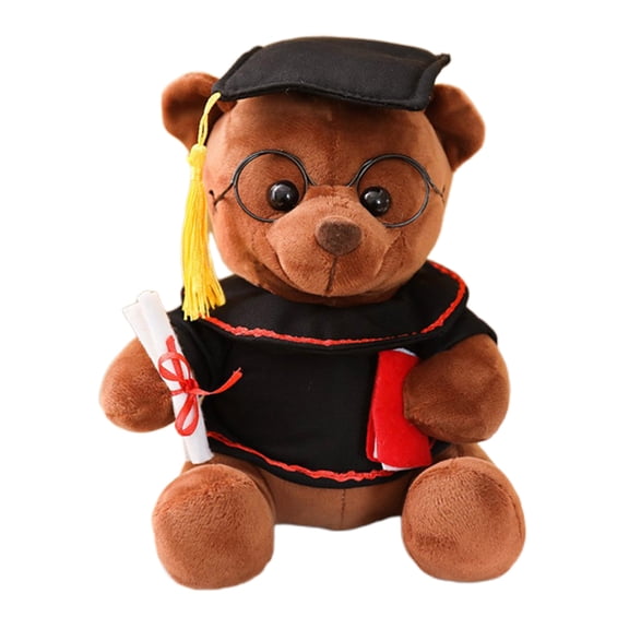 JUNTEX Plush Figure Bear Lover Favorite Doll Non-Deform Kids Room Decor Graduation Gift