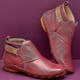 thumbnail image 3 of Zapatos ortopédicos Botas planas vintage Zapatos con parte superior del tobillo Botas suaves de Pu Gancho y bucle con suela de Tpr, 3 of 4