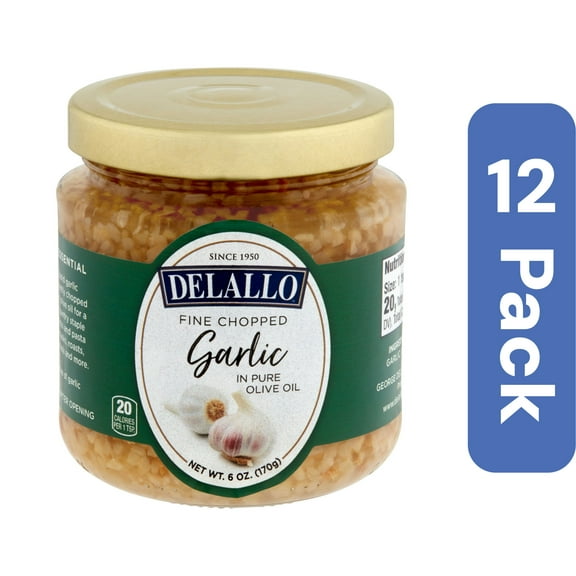 (Pack Of 12) Delallo Chopped Garlic In Oil 6 Oz