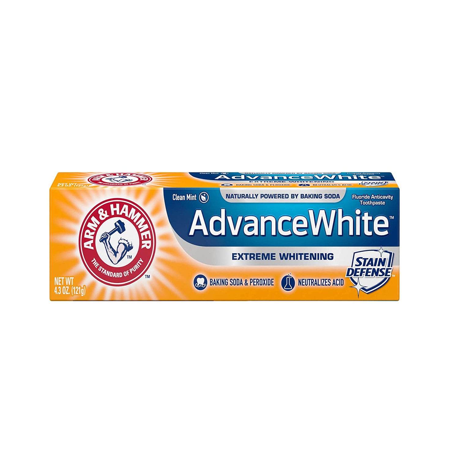3 Pack Arm & Hammer Advance White Baking Soda & Peroxide Toothpaste 4.3