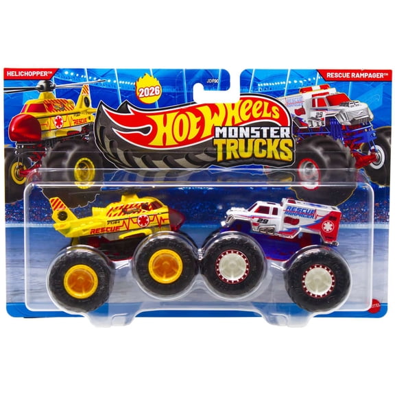 Hot Wheels Demolition Doubles Helichopper & Rescue Rampage Diecast Car 2-Pack
