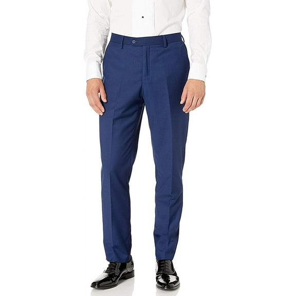 Adam Baker by Statement Men's Single Breasted Three Piece Shawl Collar Tuxedo - Burgundy Contrast - 54R