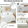 thumbnail image 4 of Sleepdown Comforter Set 7-Piece Bed in a Bag - Adult, White, Queen, 4 of 7