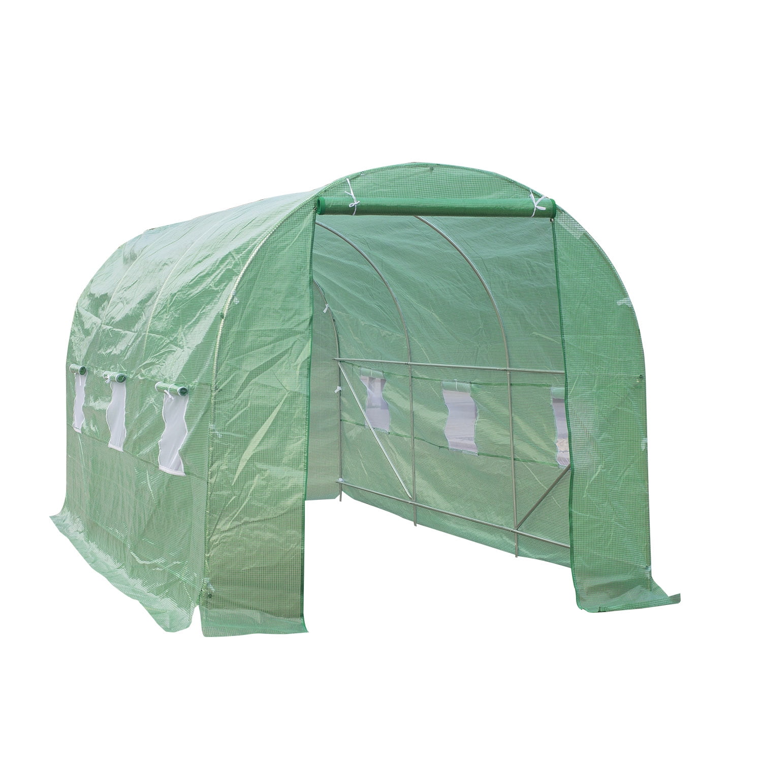 Outsunny 15' x 7' x 7' Outdoor Portable Walk-In Greenhouse w Windows by Aosom
