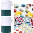 thumbnail image 4 of 2 Uds Mini Cajas Trituradoras Pastillas Útiles Contenedores Vitaminas Uso Diario () Verde, 4 of 6