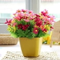 thumbnail image 4 of Bolincty Artificial Daisies Flowers for Outdoor , 7 Branch 28 Heads Daisies Faux Flowers Greenery Faux Plants Shrubs Plastic Bushes for Window Box Hanging Planter Farmhouse Indoor Outside Decor, 4 of 8