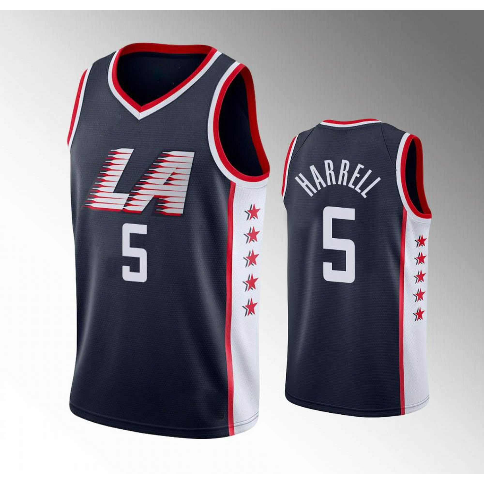 NBA_ Jersey Los Angeles Clippers''Men Kawhi Leonard Paul George Montrezl  Harrell Lou Williams Landry Shamet Navy Custom Jersey 