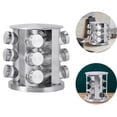 thumbnail image 4 of Especiero Redondo De Acero Inoxidable Especiero Organizador Encimera Torre De Especias Con 12 Tarros De Especias Para Condimentar Hierbas Secas Methold HA013998-00, 4 of 7
