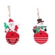thumbnail image 4 of Billuyoard Colgantes de Decoración colgante pintada Adornos reutilizables para árboles de Navidad Muñeco de nieve Elk Decoraciones navideñas Kits de decoración para fiestas Papá Noel Billuyoard HA069868-01, 4 of 6