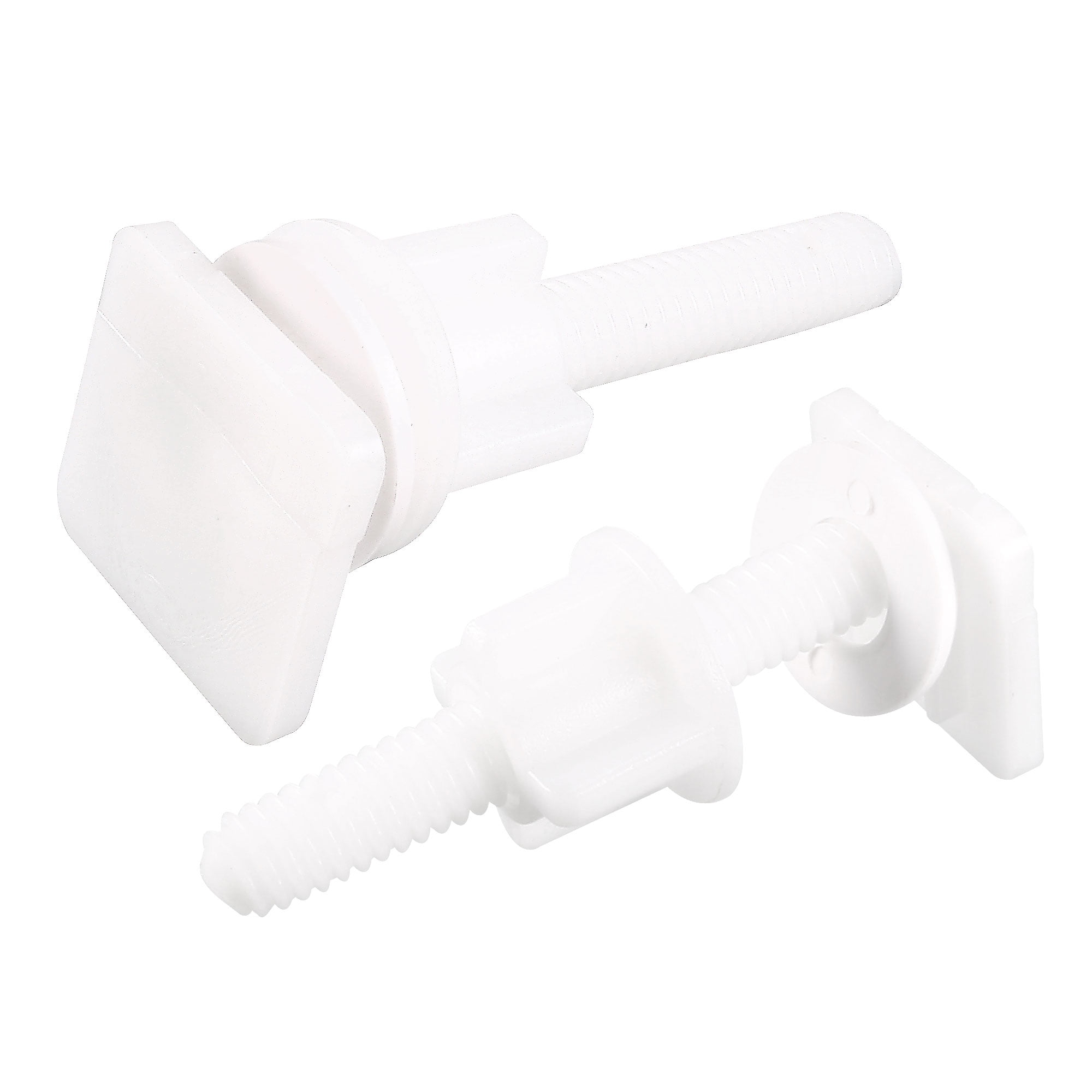 Uxcell 8mm Thread Square Shaped Toilet Seat Hinge Bolts Nuts White 2 Pack