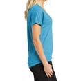 thumbnail image 3 of Mafoose Women's PosiCharge Tri-Blend Wicking Dolman Tee Pond Blue Heather 4X-Large, 3 of 5