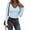 Blue, variant on Fall Blouses for Women V Neck Long Sleeve Polka Dot Top Ribbed Slim Fit Shirts 2026 Trendy Casual Tops