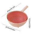 thumbnail image 4 of YYV Double-Layer Rotating Salad Spinner Colander with Handle Multi-Function Draining Basket for Fruit Vegetable Washing Pasta Straining Rotating Sieve Kitchen Gadget, 4 of 9