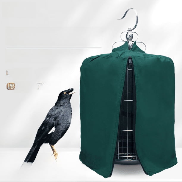 Cubierta de jaula de pájaros redonda, tela opaca para loros, variedad de jaulas de pájaros, tela de sombreado mejorada y cálida antiinterferencias