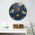 thumbnail image 2 of Yayeee Wall Clock Battery Operated 11.9" Silent Quartz Non-Ticking for Living Room Decor, Blue Capybaras, 2 of 8