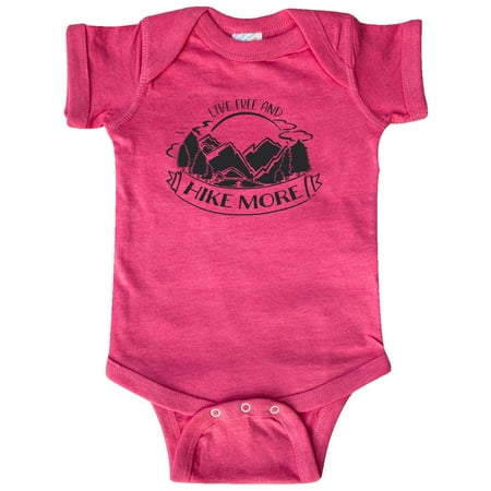 

Inktastic Live Free and Hike More Mountains Gift Baby Boy or Baby Girl Bodysuit