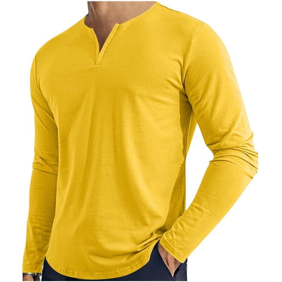 hotojiny T Shirts for Man Loose Fit V Neck Solid Color Casual Basic Tee Lightweight Pullover Shirts for Fishing Hiking S-3XL