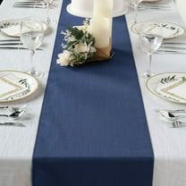 BalsaCircle 14" x 108" Dark Blue Faux Denim Polyester Table Top Runner Linens Decorations