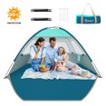 thumbnail image 5 of COMMOUDS Beach Tent for 3 Person, Easy Set-up Sunshade Canopy, UPF 50+UV Protection (Turquoise), 5 of 10