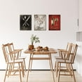 thumbnail image 3 of Kitchen Wall Art Eat Drink Love Wall Decor Canvas Fork Knife Pictures Vintage Black and Red Painting Artwork Prints for Dining Room Restaurant Home Decor 12x16inchx3pcs, 3 of 5