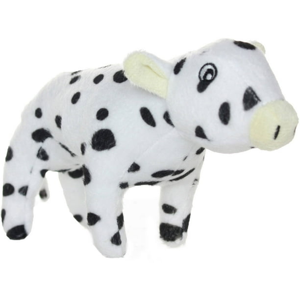 Mighty Jr Farm CowDurable, Squeaky Plush Dog Toy