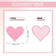 thumbnail image 2 of Uxcell 4Pack Parche de Corazón Planchar Parches de Corazón Bordados, 70mm Rosa, 2 of 7