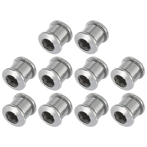 10pcs Silver Tone 8.5mm Chainring Nuts Road Bike MTB Bicycle Chain Ring Bolts Nuts