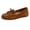 Brown, variant on Willtoo Women Comfortable Work Laofers with Knot Summer Spring Fall Casual Flats Shoes
