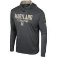 thumbnail image 2 of Men's Colosseum Charcoal Maryland Terrapins OHT Military Appreciation Long Sleeve Hoodie T-Shirt, 2 of 4