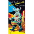 thumbnail image 2 of Retrobot 14x24 Black Ornate Wood Framed with Double Matting Museum Art Print Titled - Musical Drummer Robot, 2 of 4