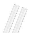 thumbnail image 1 of Tubo de acrílico rígido claro de 2 piezas, 21 mm [0.83"] ID x 25 mm [0.98"] OD, tubo redondo de plástico para sistema de refrigeración de agua/lámparas/fuentes/acuarios [305 mm/12 IN], 1 of 7