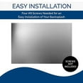 thumbnail image 4 of Broan Backsplash Range Hood Wall Shield for Kitchen, Reversible Stainless Steel, 24" x 30", 4 of 5