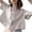 Beige, variant on Women's Summer Tops Loose Fit Linen Cotton Short Sleeve Crop Blouse Breathable Lightweight Basic For Daily Wear