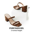 thumbnail image 5 of J. Adams Stormi Heeled Sandals Women Dressy Summer Flat Mules- Square Toe Double Band Low Block Heel Sandals - Chunky Sandals for Women - Summer Sandals, Womens Dress Sandals, Women's Heeled Sandals, 5 of 6
