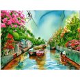 thumbnail image 1 of Cuadros Decorativos 5D Wdftyju bricolaje ronda completa taladro diamante pintura River Side Kit decoración del hogar de costura negro 4 estilos, 1 of 9