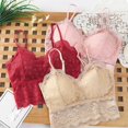 thumbnail image 4 of Darzheoy Women's Lace Beauty Back Solid Strap Wrap Hollow Out Bra Underwear Bras for Women One Size, 4 of 4