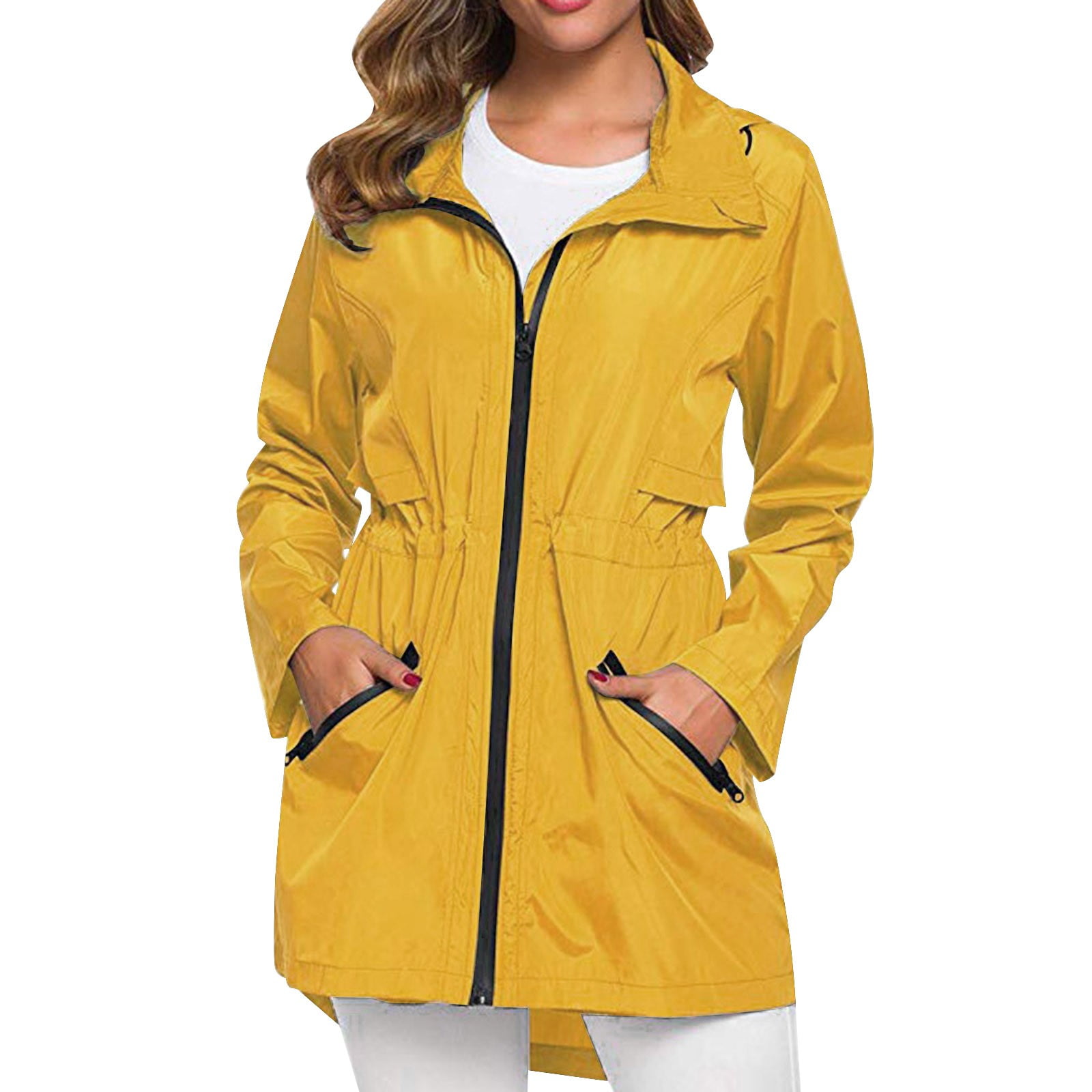 lystmrge Warm Wind I5 Apparel Light Nylon Jacket Women Long Raincoat With  Hood Outdoor Lightweight Windbreaker Rain Jacket Waterproof - Walmart.com