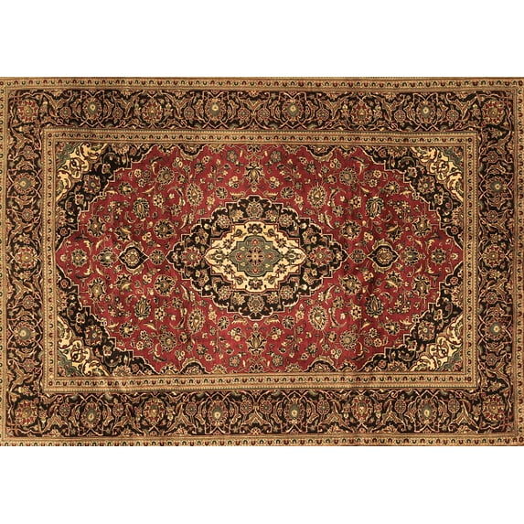 Ahgly Company Indoor Rectangle Persian Brown Traditional Area Rugs, 5' x 8'