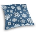 thumbnail image 3 of GZHJMY Blue Snowflakes Throw Pillow Cover 16 x 16 Inch, Soft Square Cushion Case for Couch Sofa Bedroom Car Farmhouse Home Decor Home Decor, 3 of 7