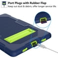 thumbnail image 3 of Allytech Case for Samsung Galaxy Tab A8 10.5-Inch SM-X200 X205 X207, Heavy Duty Protection Rugged Rubber Hard PC Build-in Kickstand Shockproof Cover for Galaxy Tab A8 10.5" X200 2022 - Navyblue+Green, 3 of 6