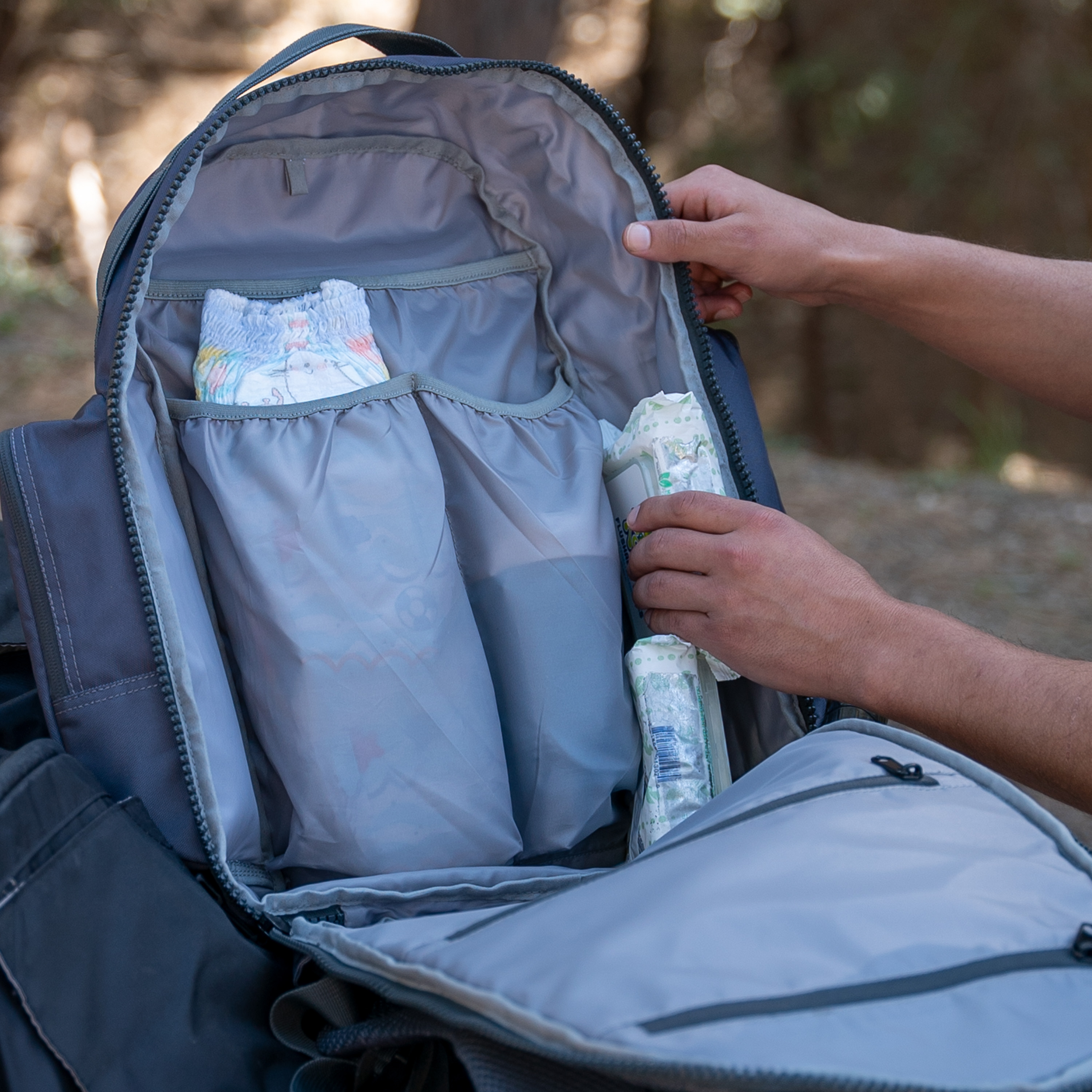 Outdoor Baby Backpack Diaper Bag, Dark Gray, Unisex, Infant, Child - image 4 of 17