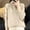 Beige#1, variant on Women's Casual Jacket Fall Solid Color Stand-Up Collar Knit Zip-Up Cardigan Double Zipper Sweater Fitting Work Commute Clothes(Navy,L)