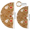 thumbnail image 4 of FMSHPON Christmas Gingerbread Cookies Snow Man Flakes Xmas Christmas Tree Skirt Stand Mat for Holiday Party Decoration Indoor Outdoor 48 inches, 4 of 6