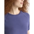 thumbnail image 5 of Joyspun Women's French Terry Sleep Top with Short Sleeves, Sizes XS-3X, 5 of 6